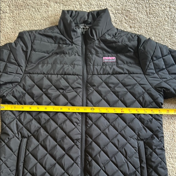 Simply Southern Black Quilted Jacket | Women’s Size XL | Zip-Up Lightweight Coat - Picture 9 of 10
